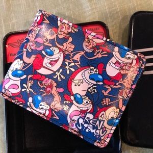 Ren and Stimpy Bucle-Down Bifold Wallet/New